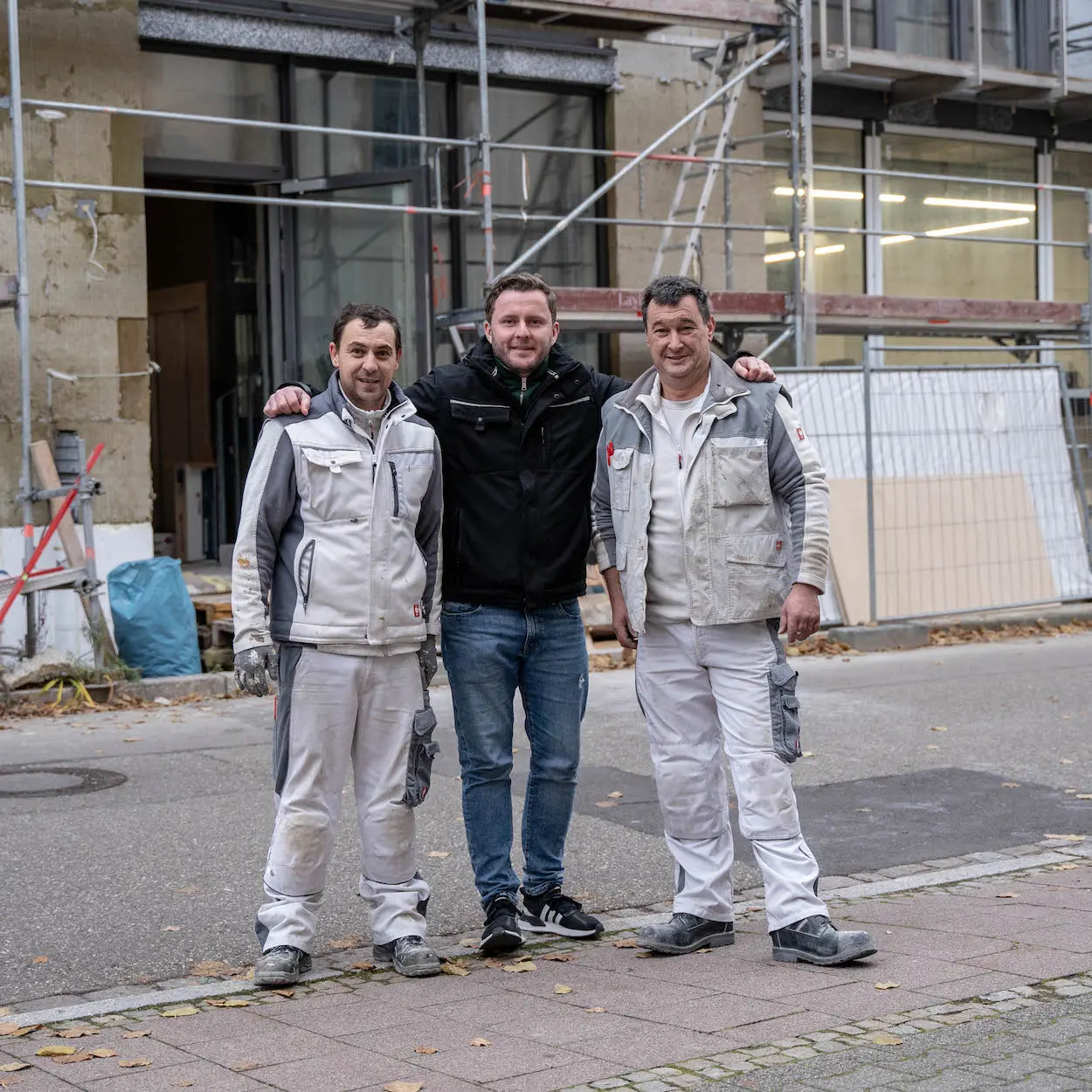 Das Team von raum.Konzept vor Ort
